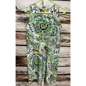 JUDE CONNALLY Size Small Womens Sleeveless Mini Dress Blue Green Purple V Neck